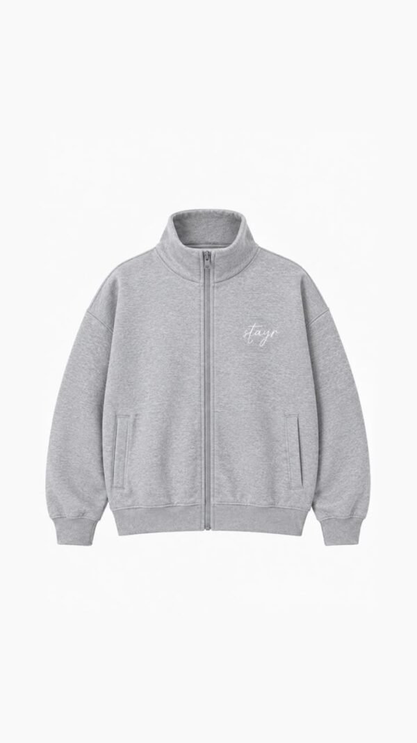 Full Zip Cuello Gris