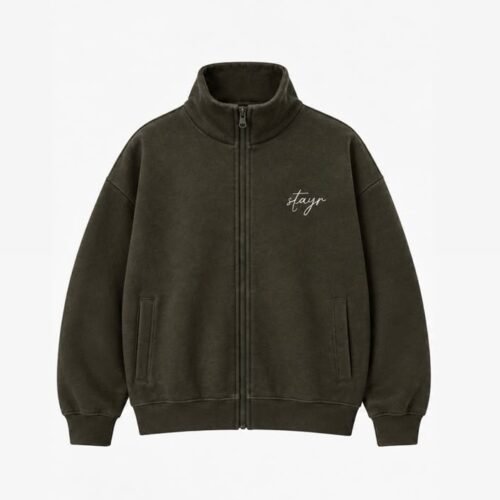 WhatsApp Image 2026-10-21 at 4.35.01 PM Full Zip Cuello Verde Musgo